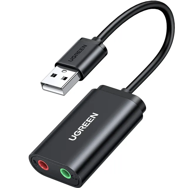 ugreen-scheda-audio-usb-esterna-usb-a-a-jack-3-5mm-per-cuffie-e-microfono image 1