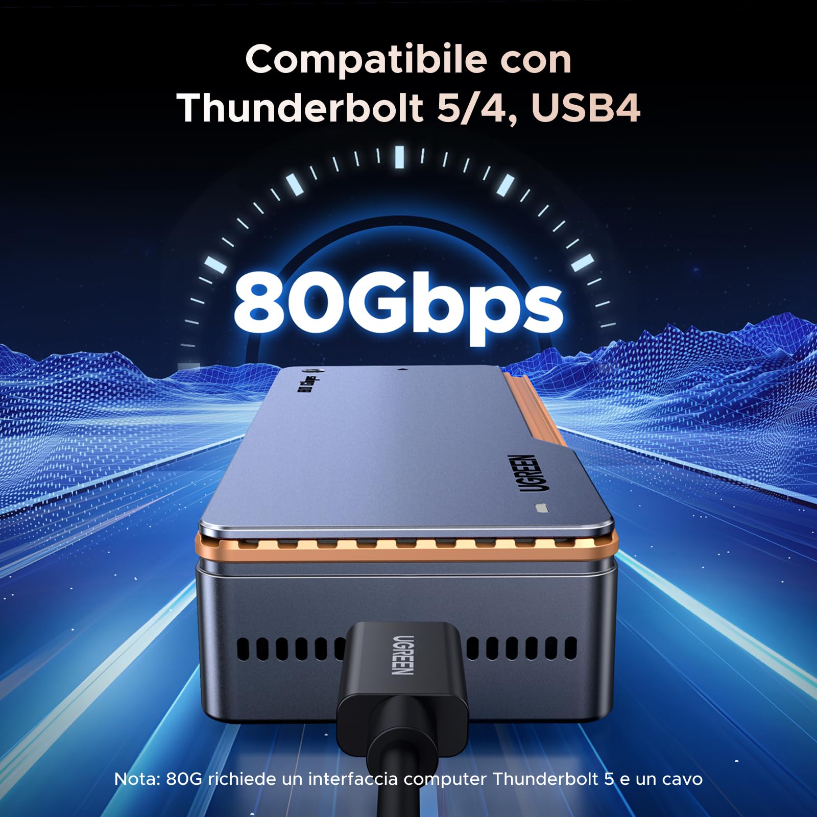 ugreen-case-ssd-nvme-m-2-thunderbolt-5-4-usb4-80gbps image 2
