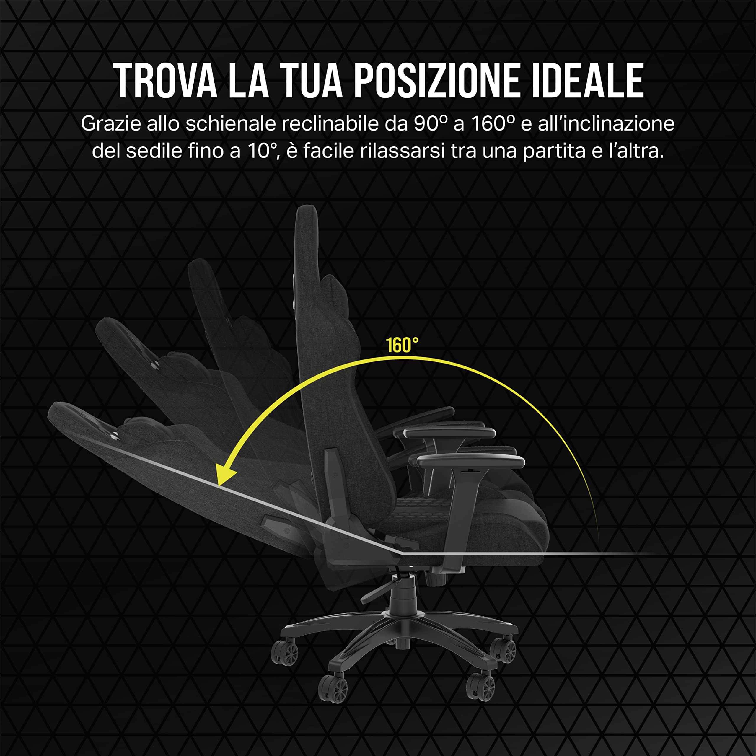 corsair-tc100-relaxed-sedia-gaming-in-tessuto-nero-memory-foam image 7
