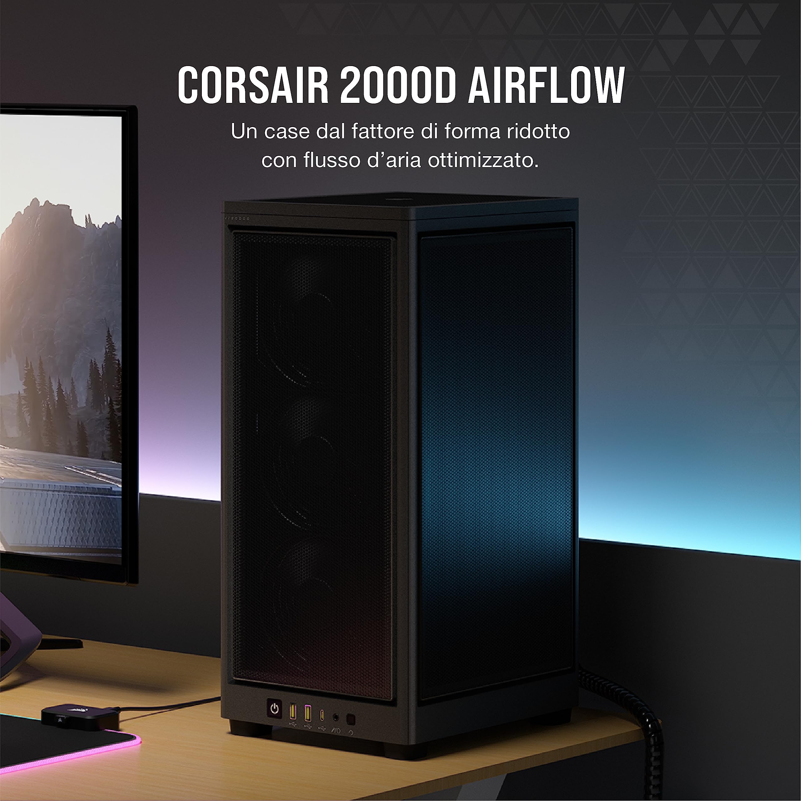 corsair-2000d-airflow-mini-itx-sff-tower-case image 2