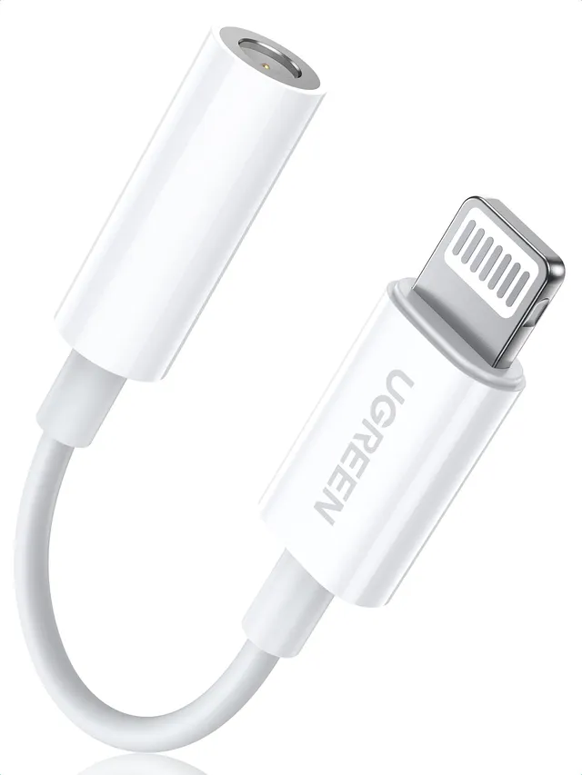 ugreen-adattatore-lightning-a-jack-3-5mm-mfi-certificato-nylon-bianco image 1