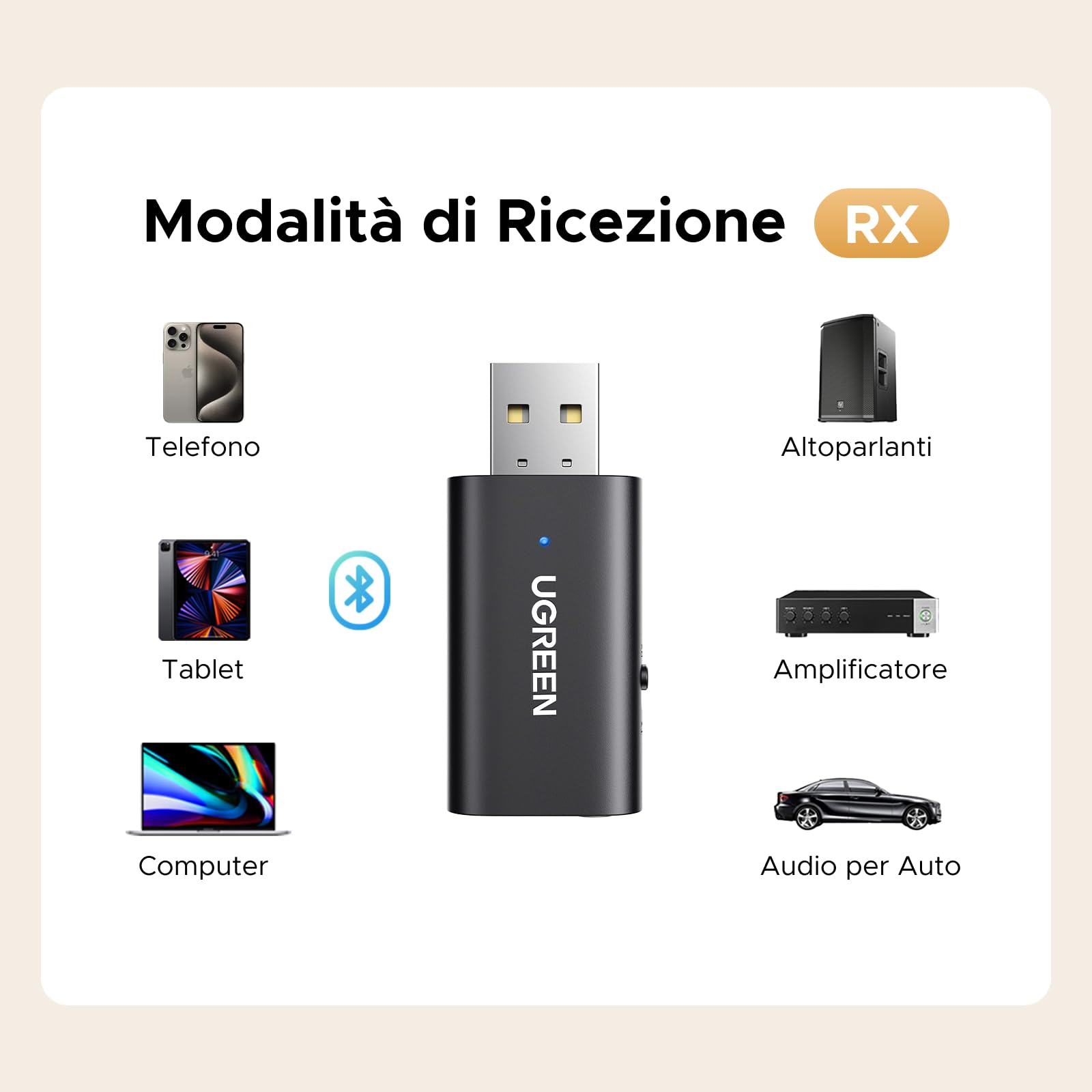 ugreen-trasmettitore-ricevitore-bluetooth-5-4-jack-3-5mm-2-in-1 image 4