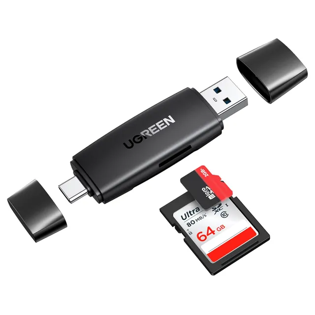 ugreen-lettore-schede-sd-tf-2in1-usb-3-0-usb-c-5gbps image 1