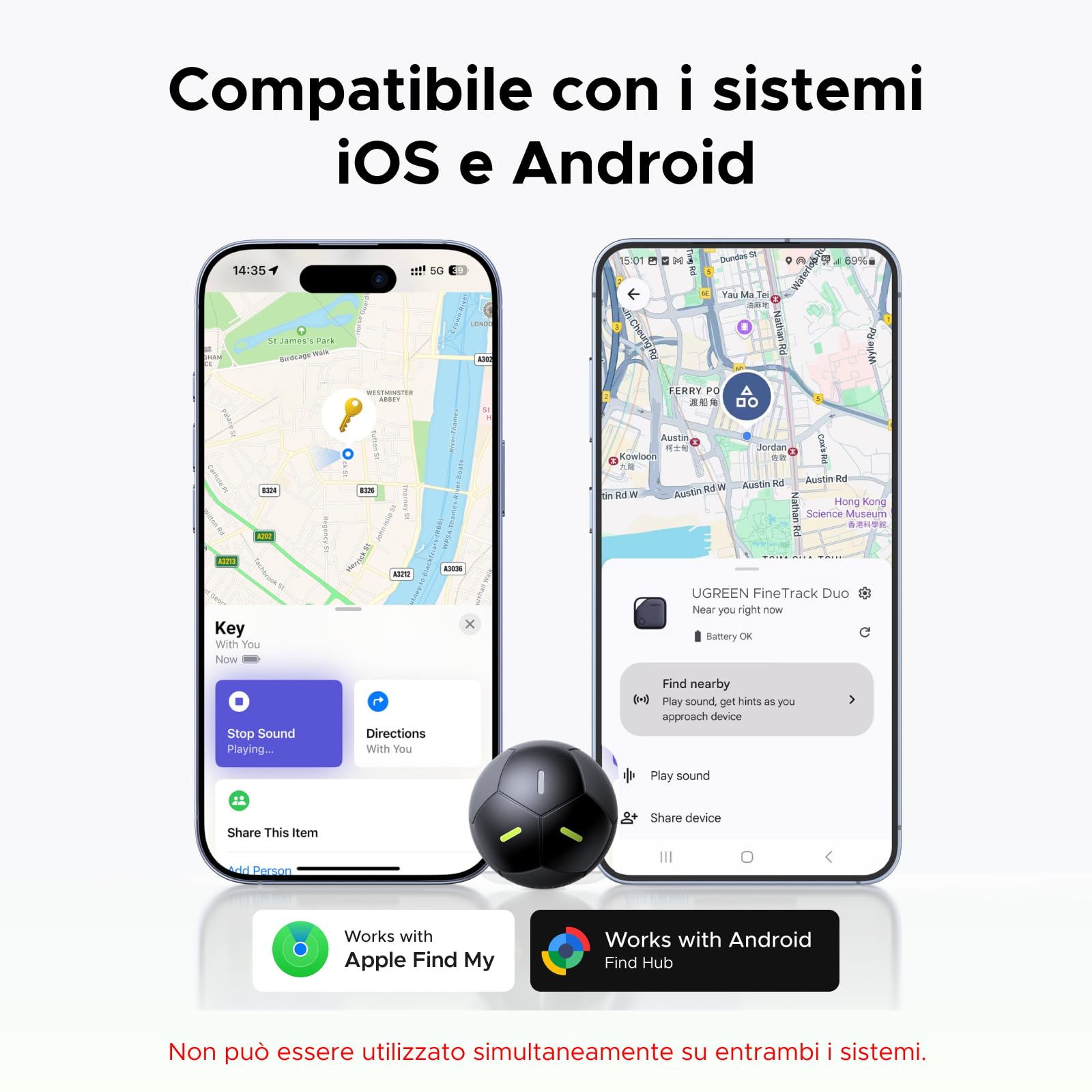 ugreen-finetrack-duo-2-tracker-bluetooth-calcio-fluorescente-compatibile-ios-fin image 2