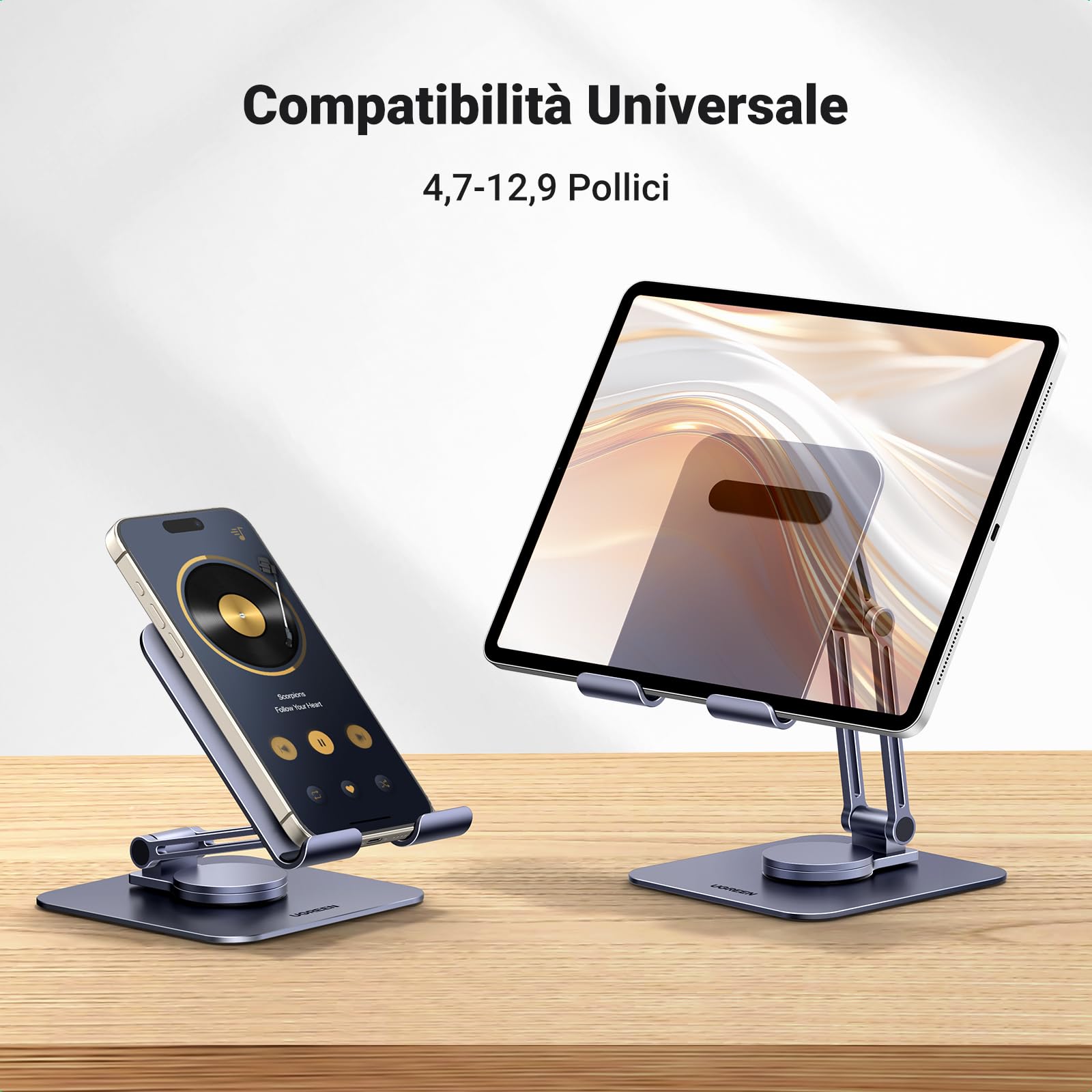 ugreen-supporto-tablet-da-tavolo-girevole-360-in-alluminio-4-7-12-9 image 4