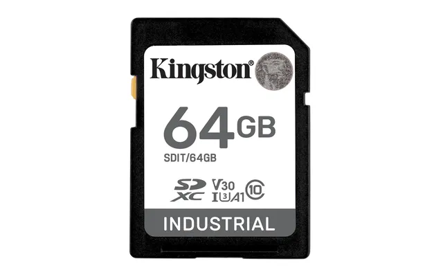 kingston-industrial-sdxc-64gb-class-10-uhs-i-u3-v30-a1-memoria-sd image 1