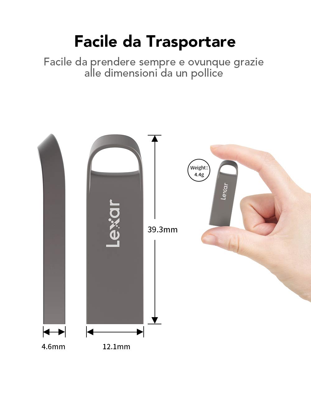 lexar-chiavetta-usb-64gb-usb-2-0-in-metallo-impermeabile image 3