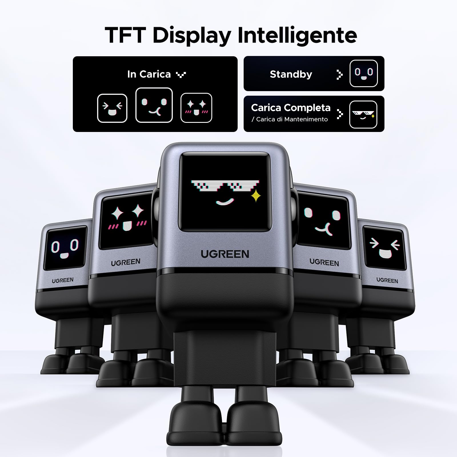 ugreen-uno-robot-caricatore-usb-c-gan-100w-4-porte-pd-3-0 image 4