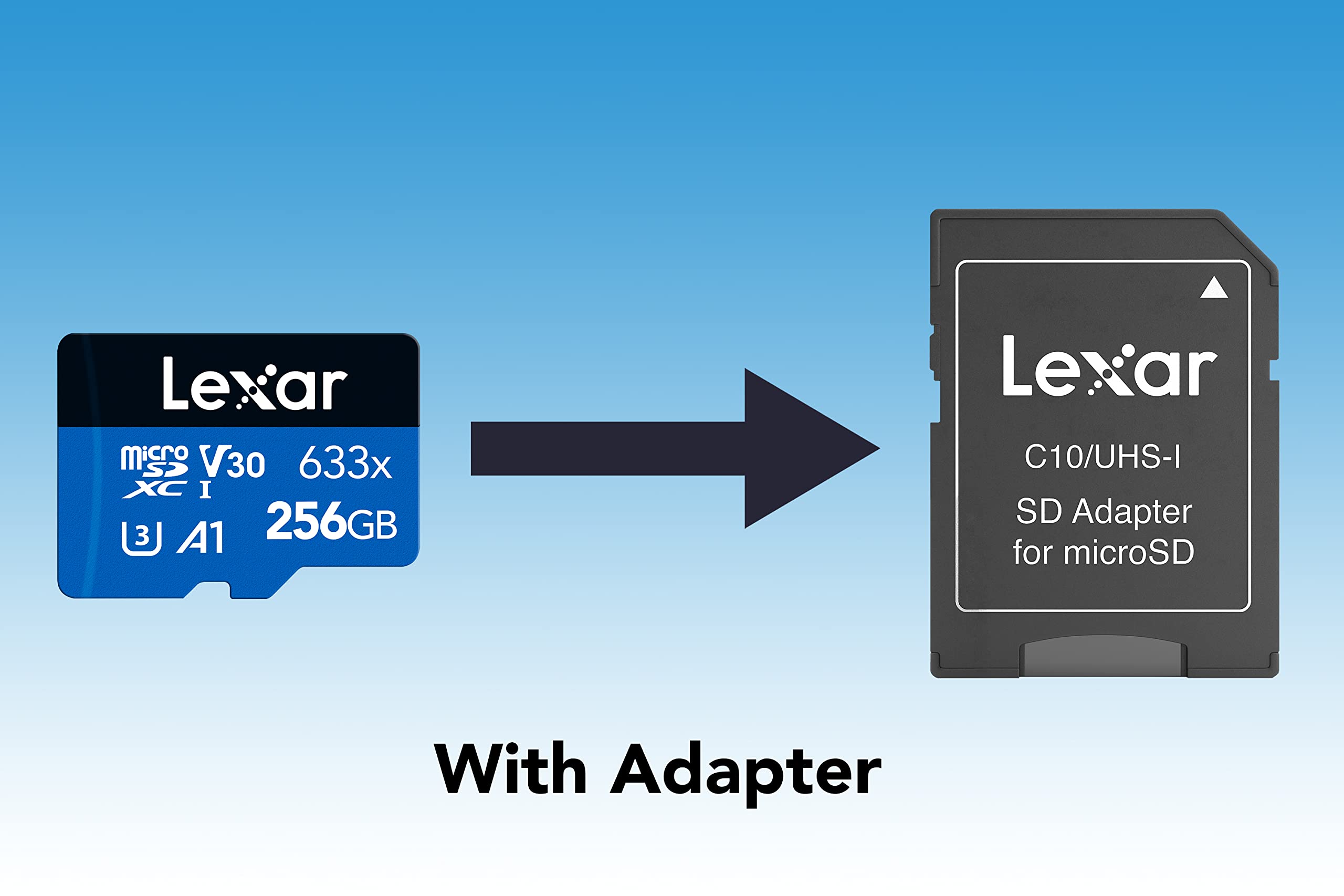 lexar-blue-series-scheda-microsdxc-256gb-uhs-i-100-mb-s-con-adattatore-sd image 2