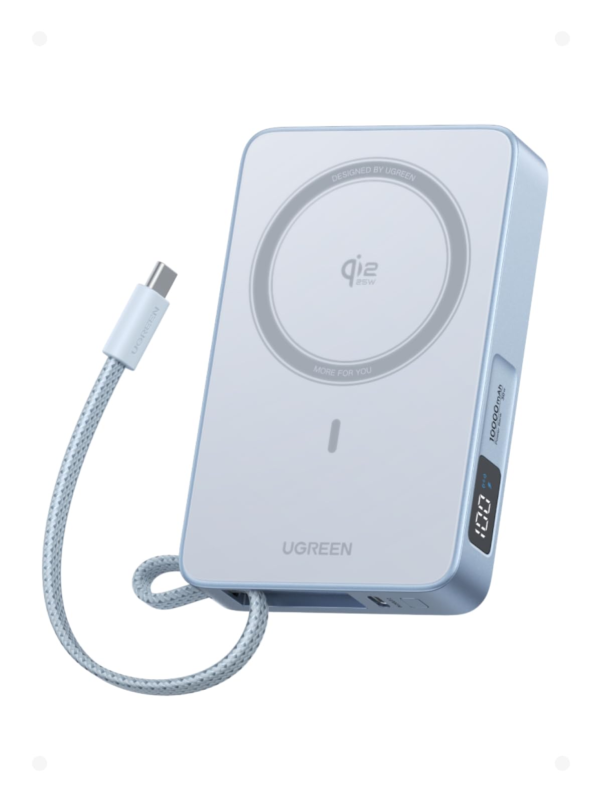 ugreen-magflow-qi2-25w-power-bank-magsafe-10000mah-usb-c-pd-30w-blu image 1