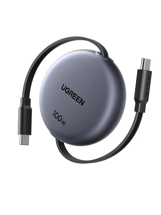 ugreen-nexode-cavo-usb-c-retrattile-100w-pd-grigio image 1