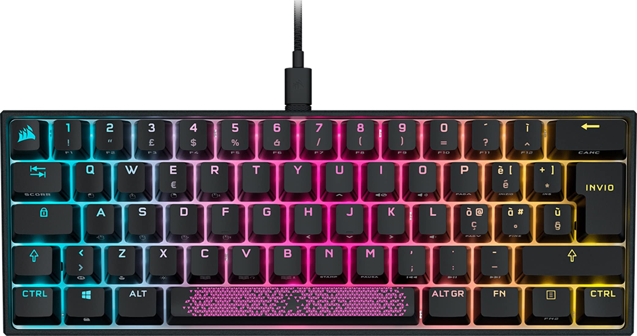 corsair-k65-rgb-mini-60-tastiera-meccanica-gaming-cherry-mx-red-qwerty-it-nero image 1
