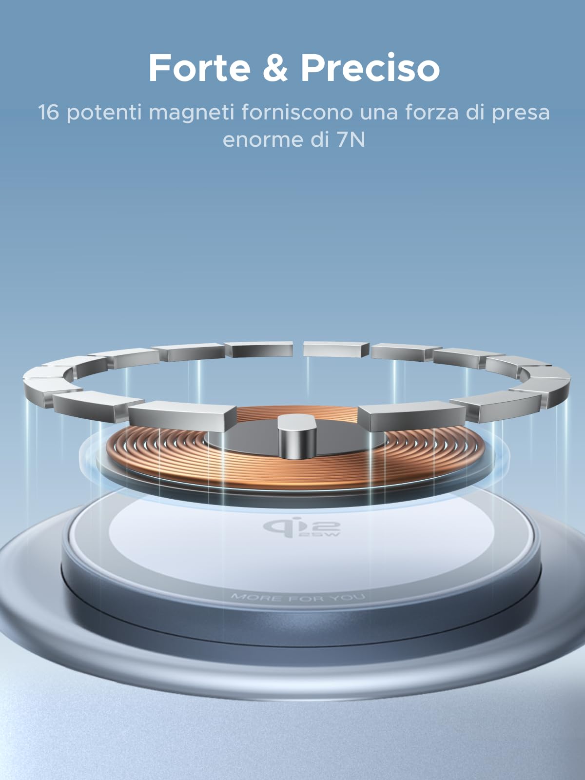 ugreen-uno-qi2-25w-caricatore-wireless-magnetico-2-in-1-grigio image 6