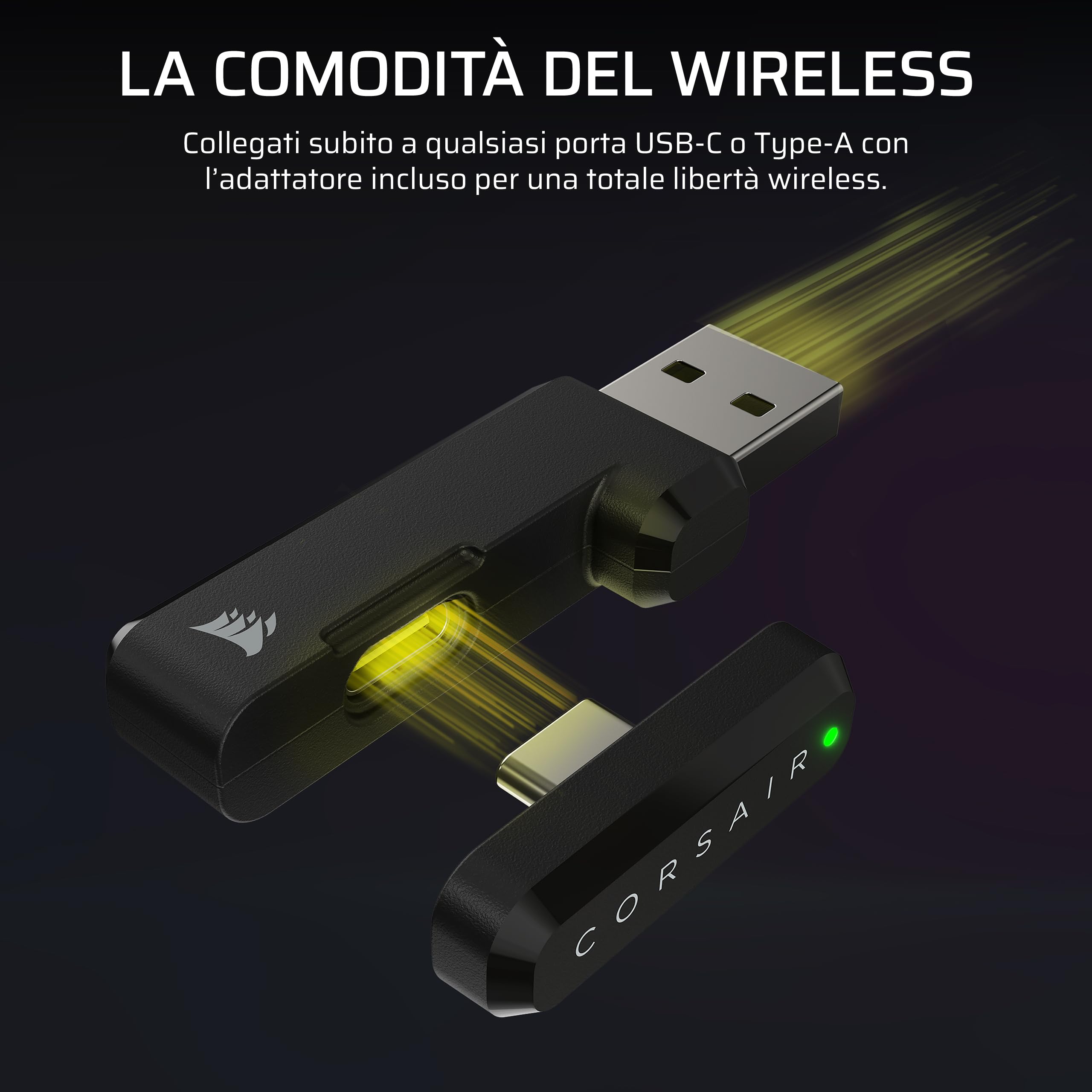 corsair-hs35-v3-cuffie-gaming-wireless-nere-2-4ghz-bluetooth-dolby-atmos image 5