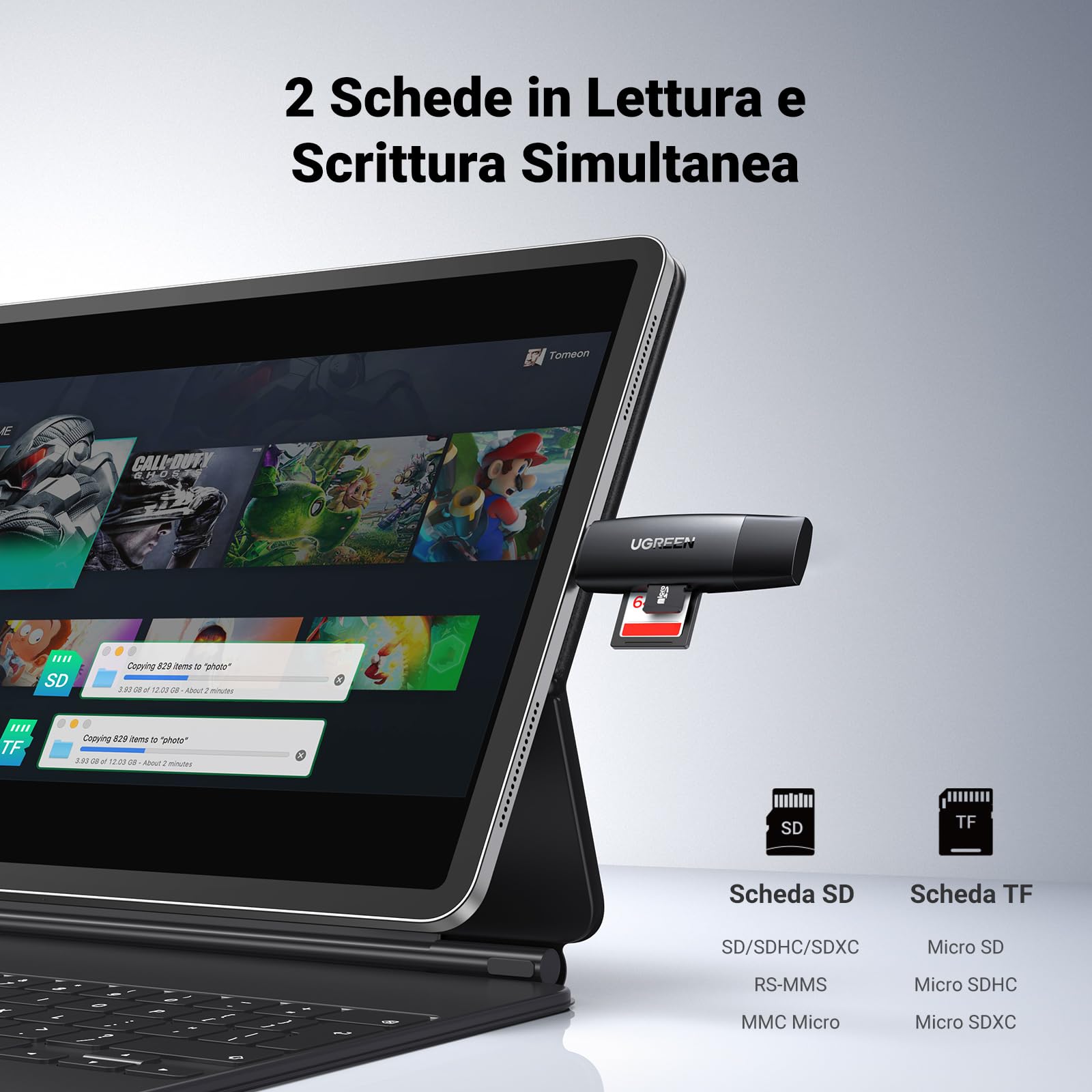 ugreen-lettore-schede-sd-tf-2in1-usb-3-0-usb-c-5gbps image 4