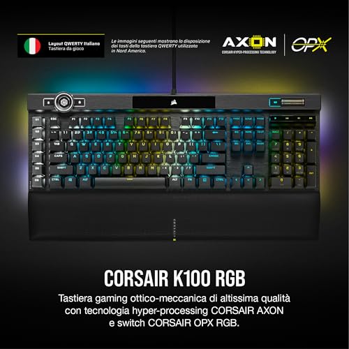 corsair-k100-rgb-tastiera-gaming-opto-meccanica-opx-layout-qwerty-italiano-nero image 6
