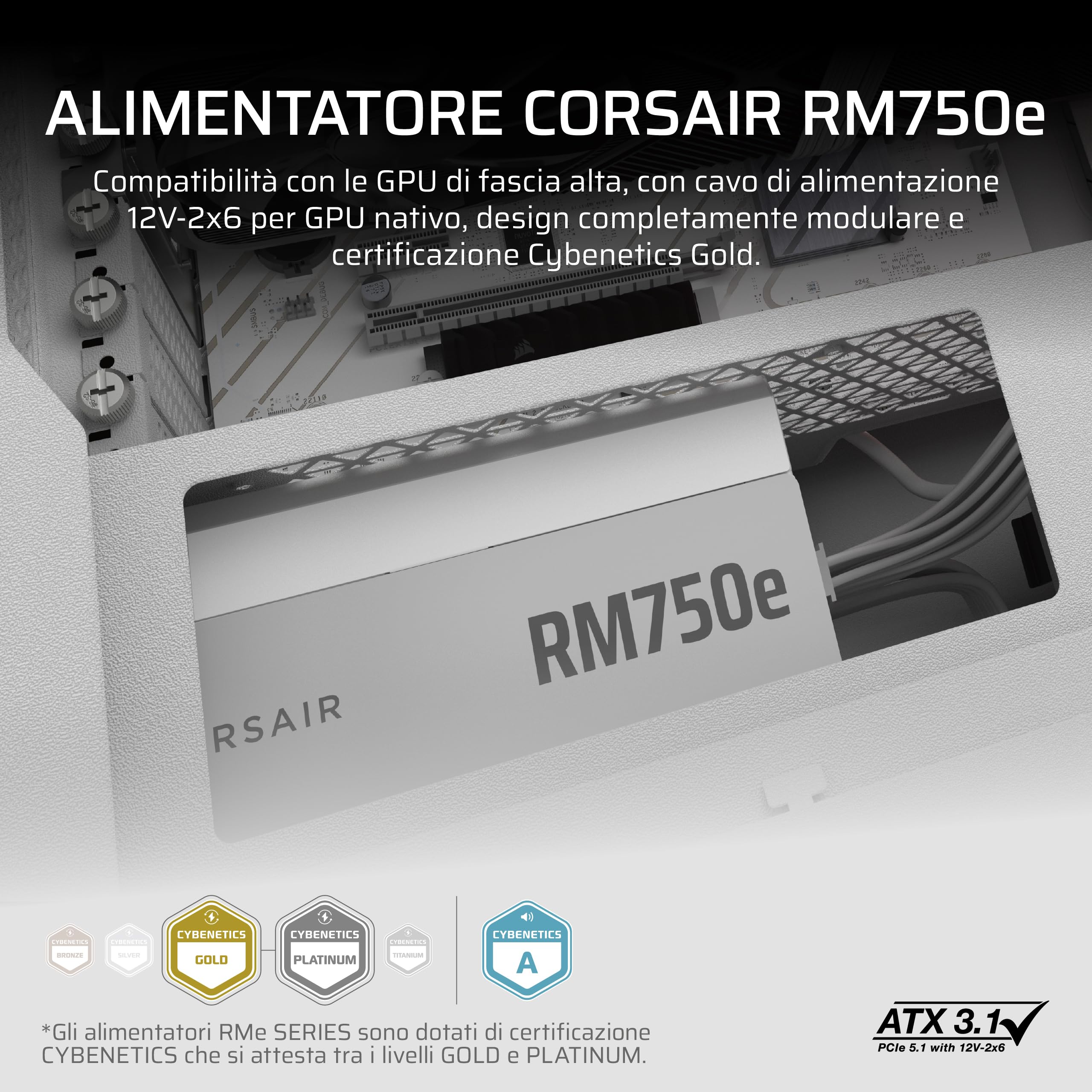 corsair-rm750e-2025-alimentatore-atx-750w-modulare-atx-3-1-pcie-5-1-bianco image 2