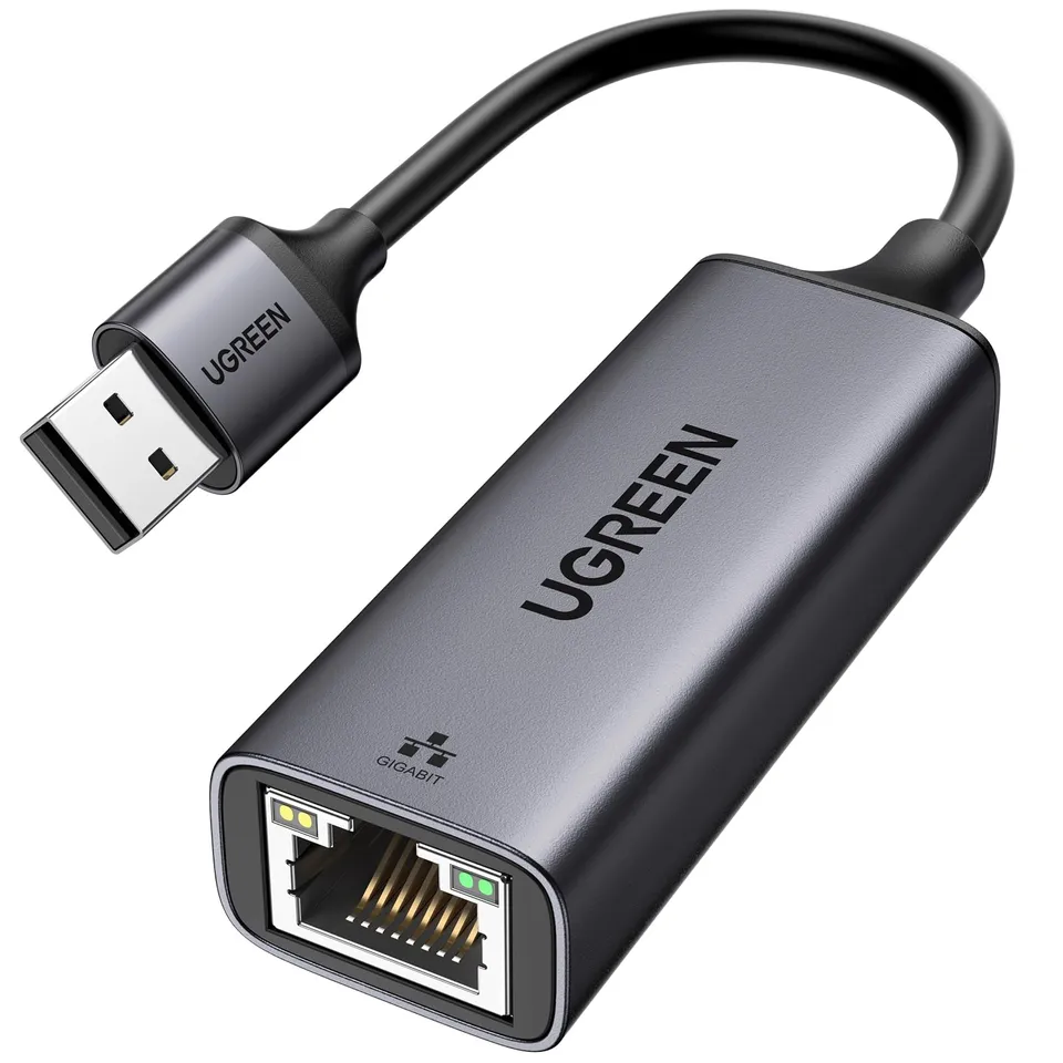 ugreen-adattatore-ethernet-usb-3-0-gigabit-1000-mbps-in-alluminio-nero image 1