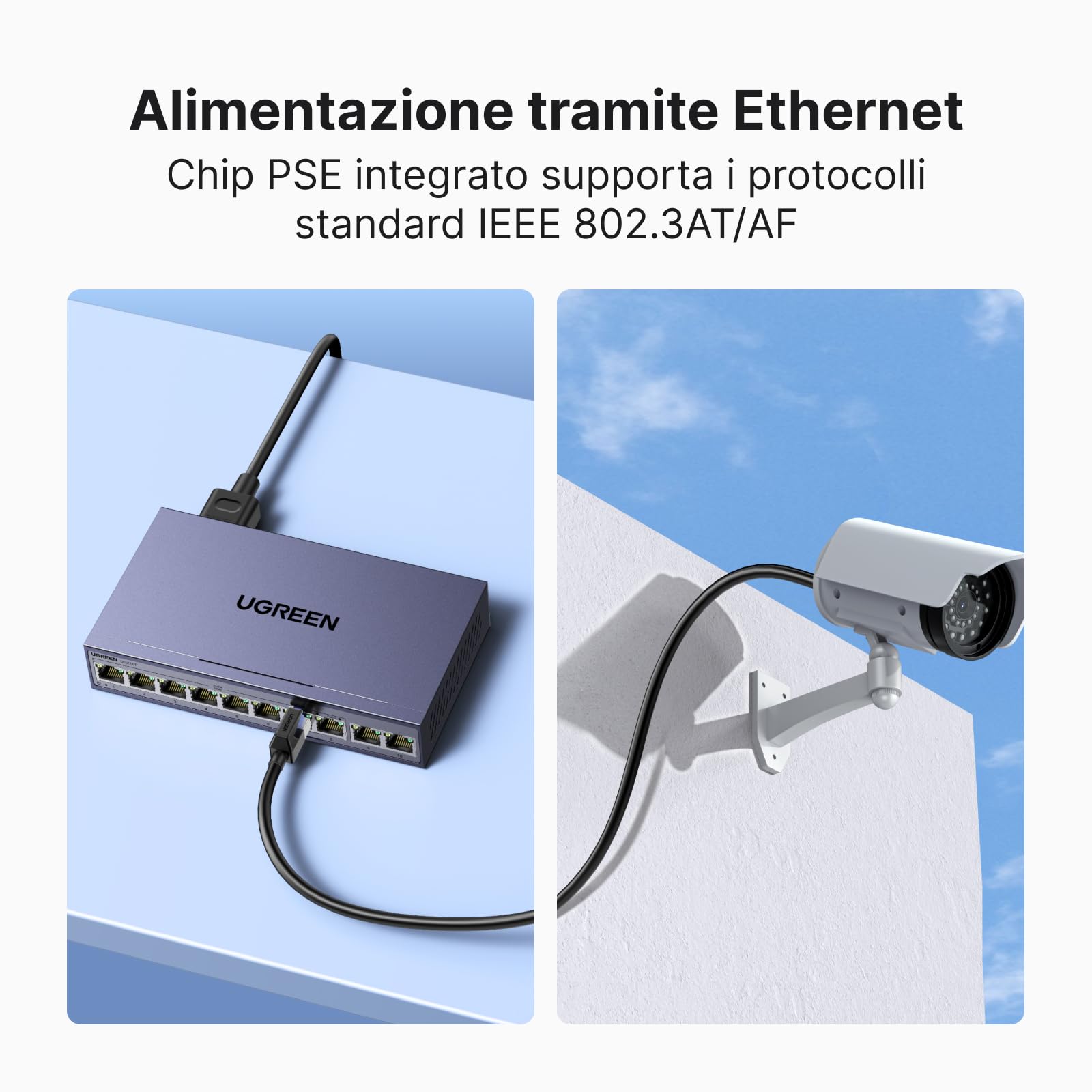 ugreen-switch-ethernet-gigabit-10-porte-con-8-poe-60w-metallo image 2