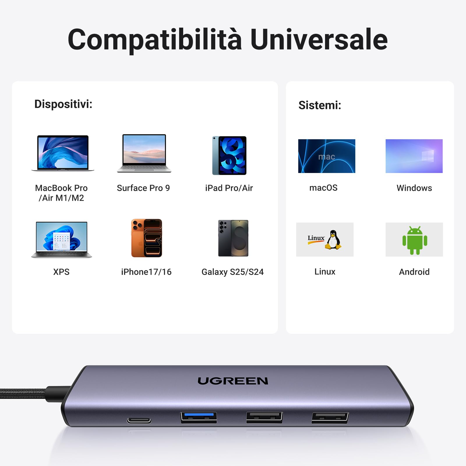 ugreen-revodok-105-hub-usb-c-5-in-1-hdmi-4k-pd-100w-grigio image 6