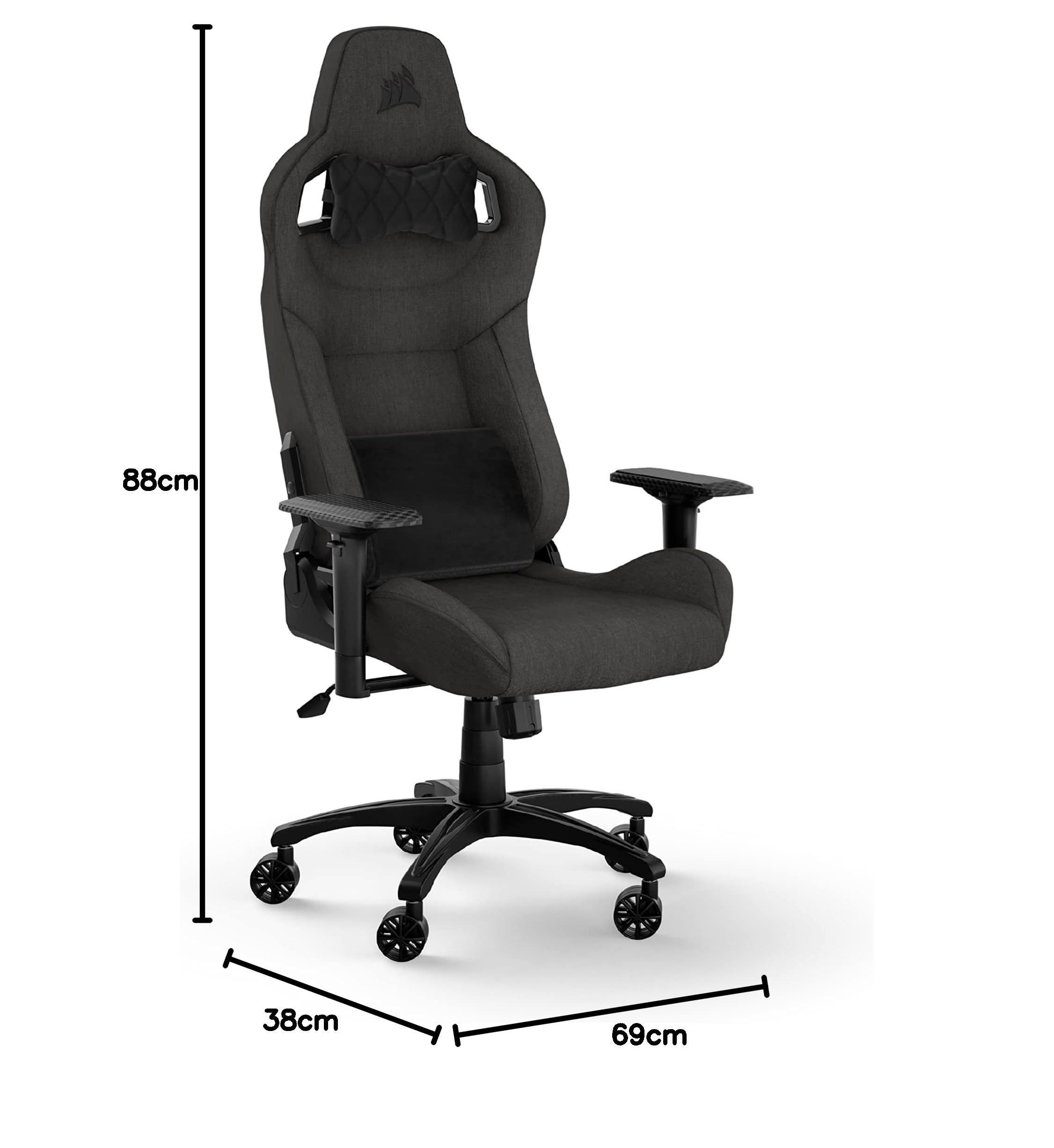 corsair-t3-rush-sedia-gaming-tessuto-2023-carbone image 3
