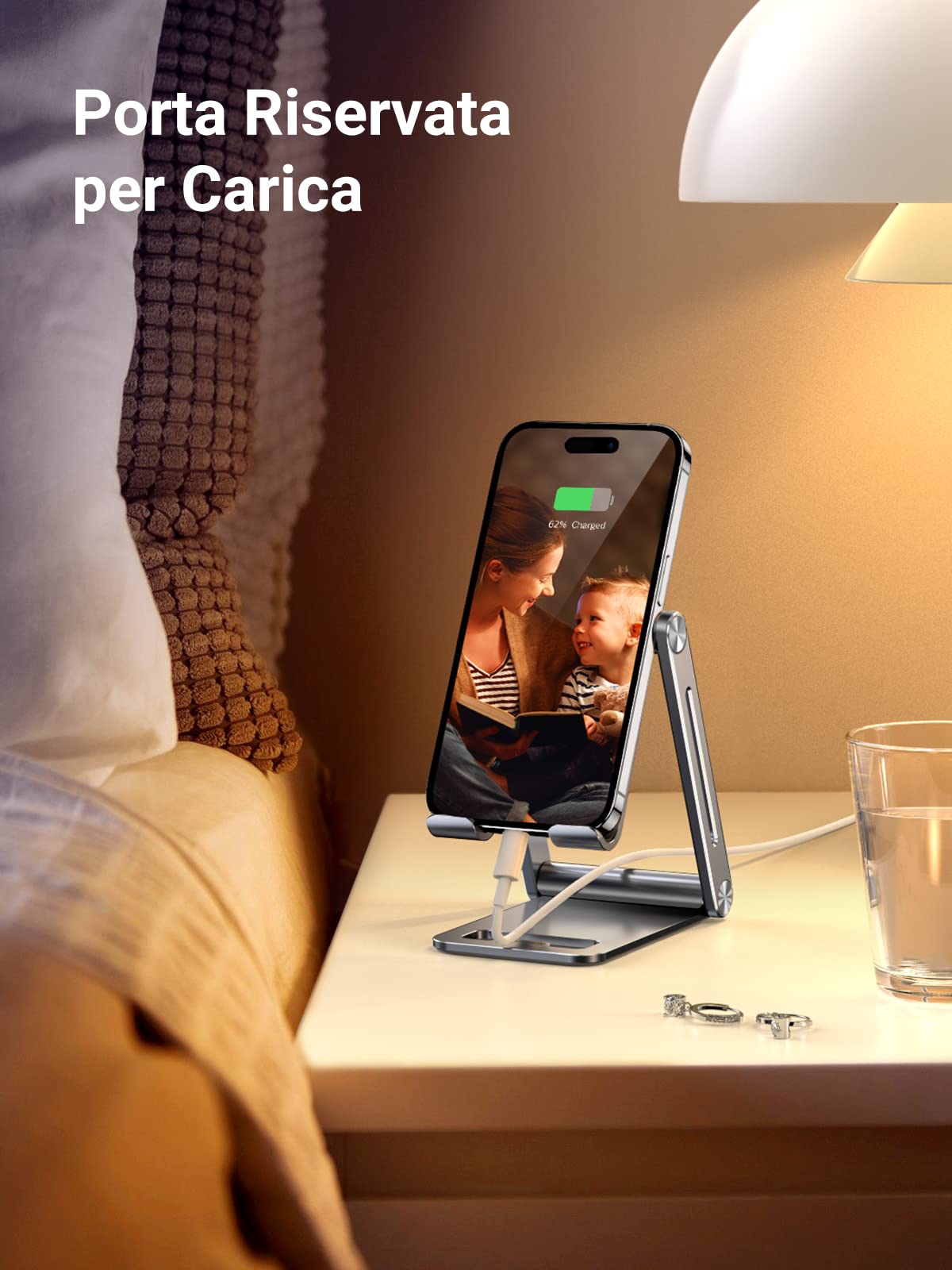 ugreen-supporto-telefono-da-tavolo-in-alluminio-pieghevole-argento image 4