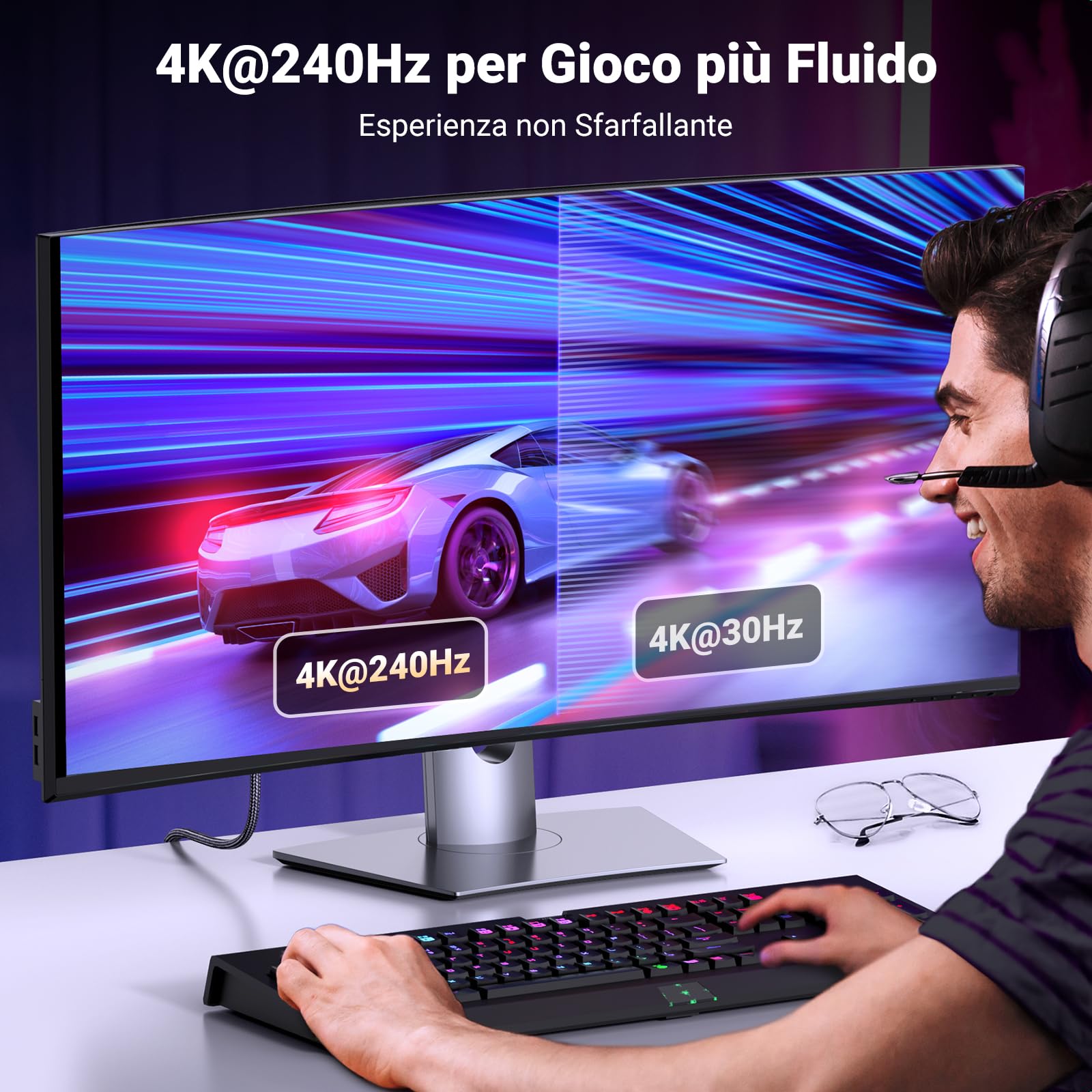 ugreen-cavo-displayport-a-hdmi-2-1-8k-60hz-2m-unidirezionale image 3