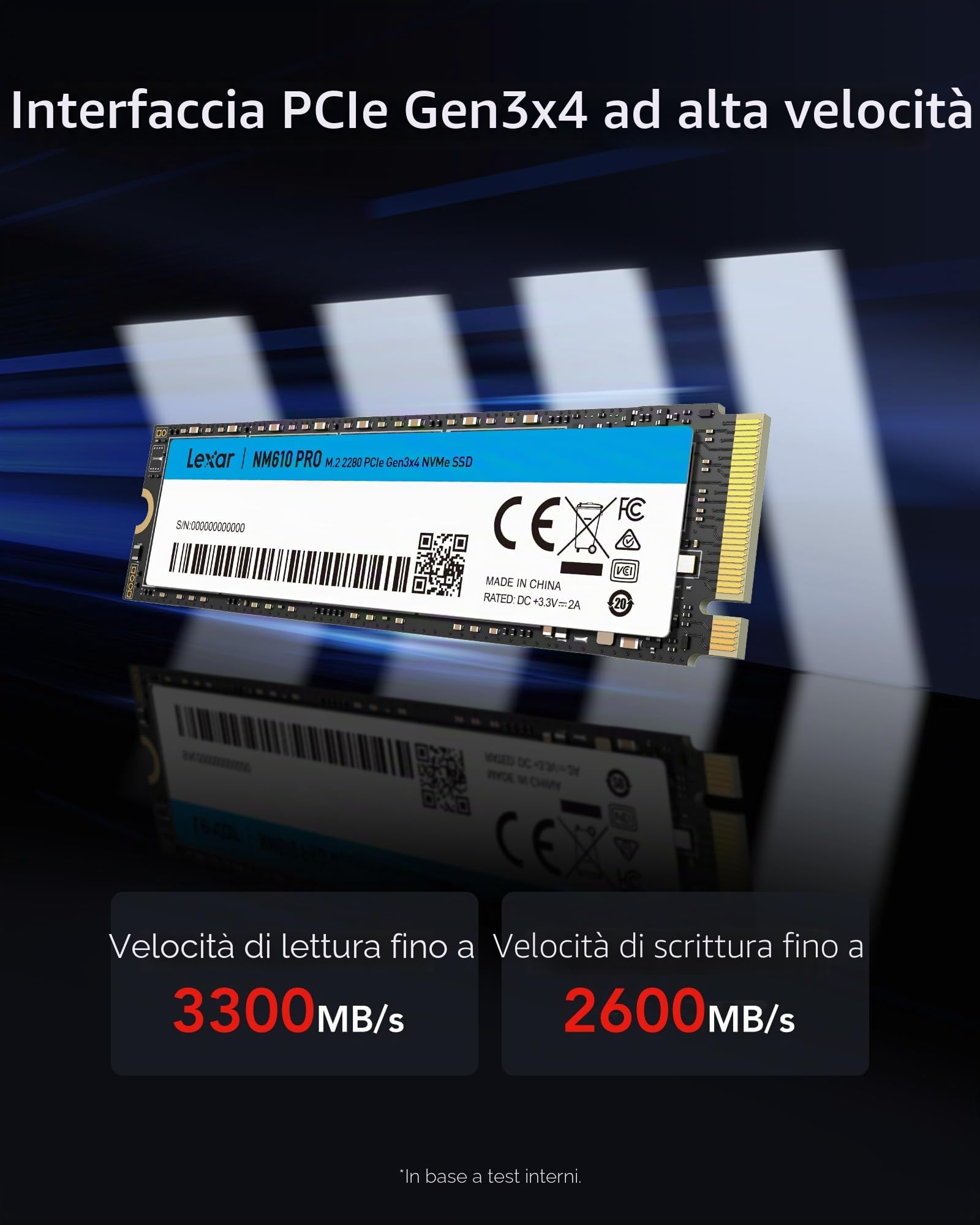 lexar-nm610pro-1tb-ssd-interno-m-2-pcie-gen3x4-nvme image 2