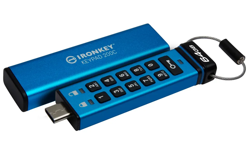 kingston-ironkey-keypad-200c-64gb-usb-c-crittografata-fips-140-3 image 1