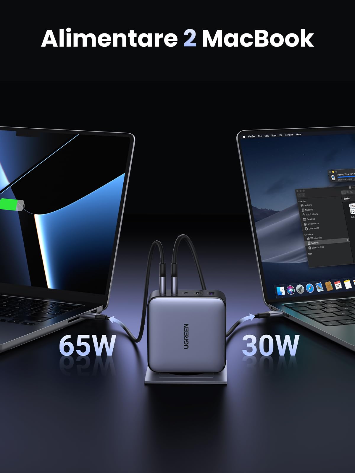 ugreen-nexode-caricatore-usb-c-gan-100w-a-5-porte-4-usb-c-usb-a image 4