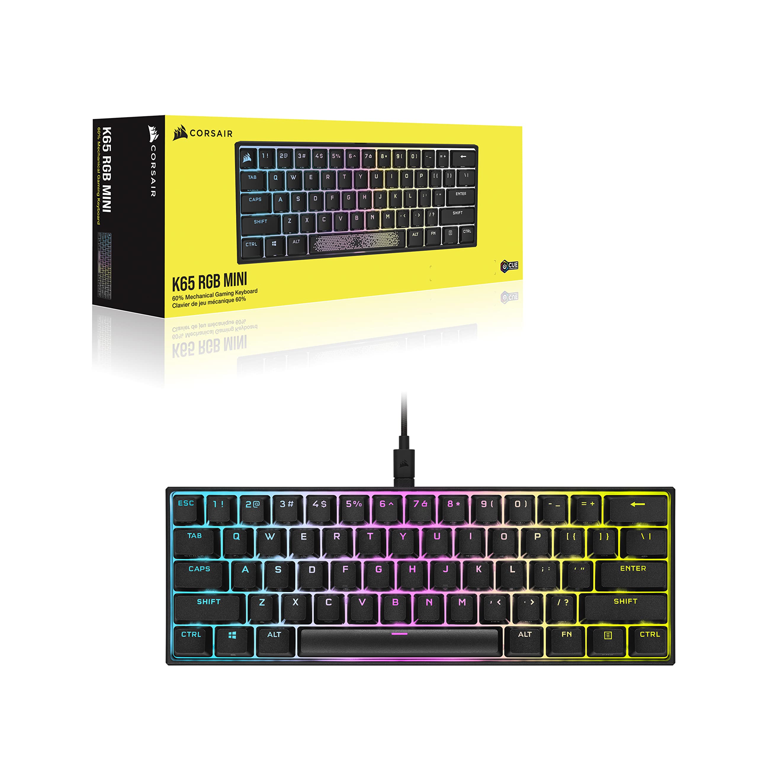corsair-k65-rgb-mini-60-tastiera-meccanica-gaming-cherry-mx-red-qwerty-it-nero image 8