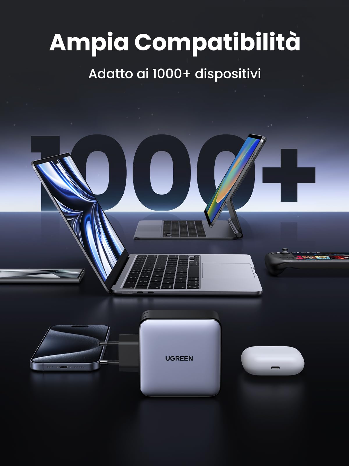 ugreen-nexode-caricatore-usb-c-gan-100w-a-5-porte-4-usb-c-usb-a image 7