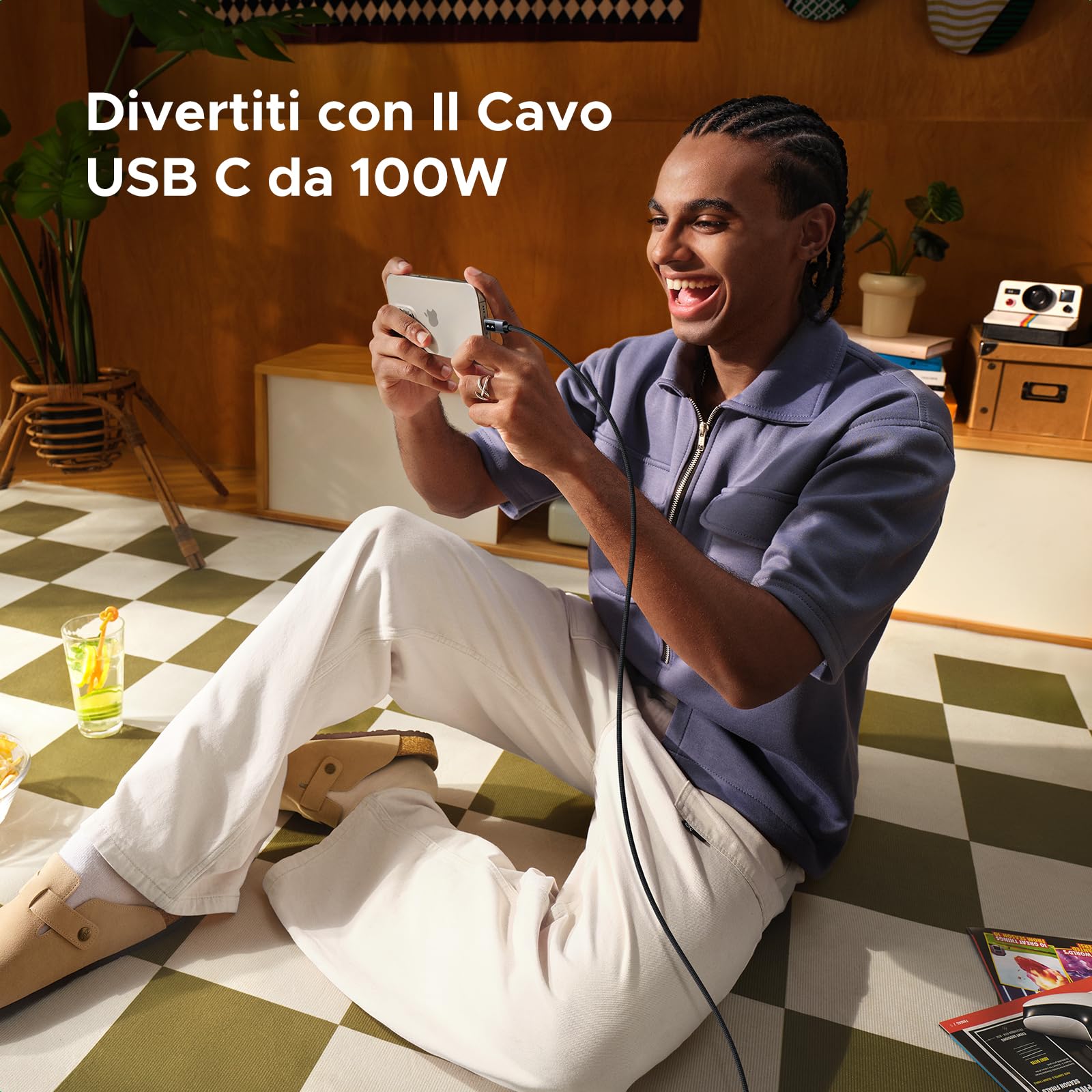 ugreen-uno-cavo-usb-c-100w-nylon-intrecciato-1m-ricarica-rapida-pd-3-0 image 7