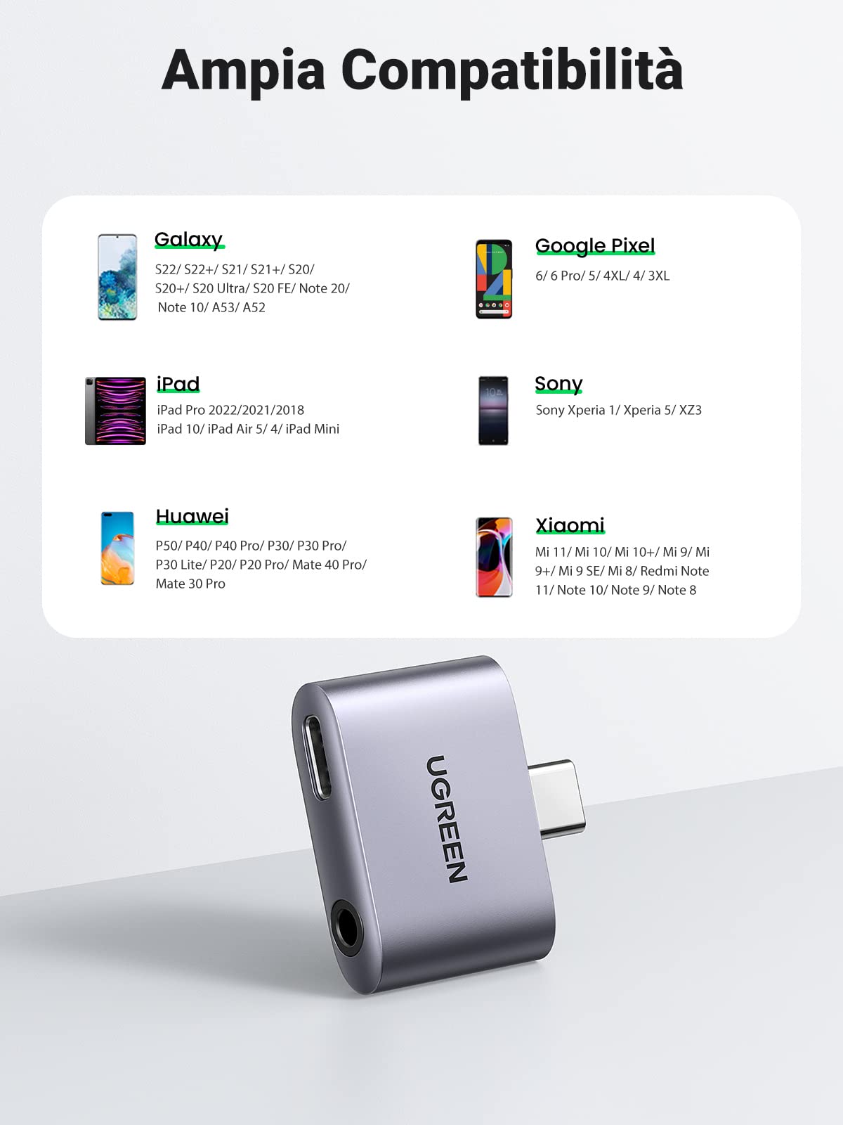 ugreen-adattatore-usb-c-a-jack-3-5mm-pd-2-in-1-con-chip-dac image 5