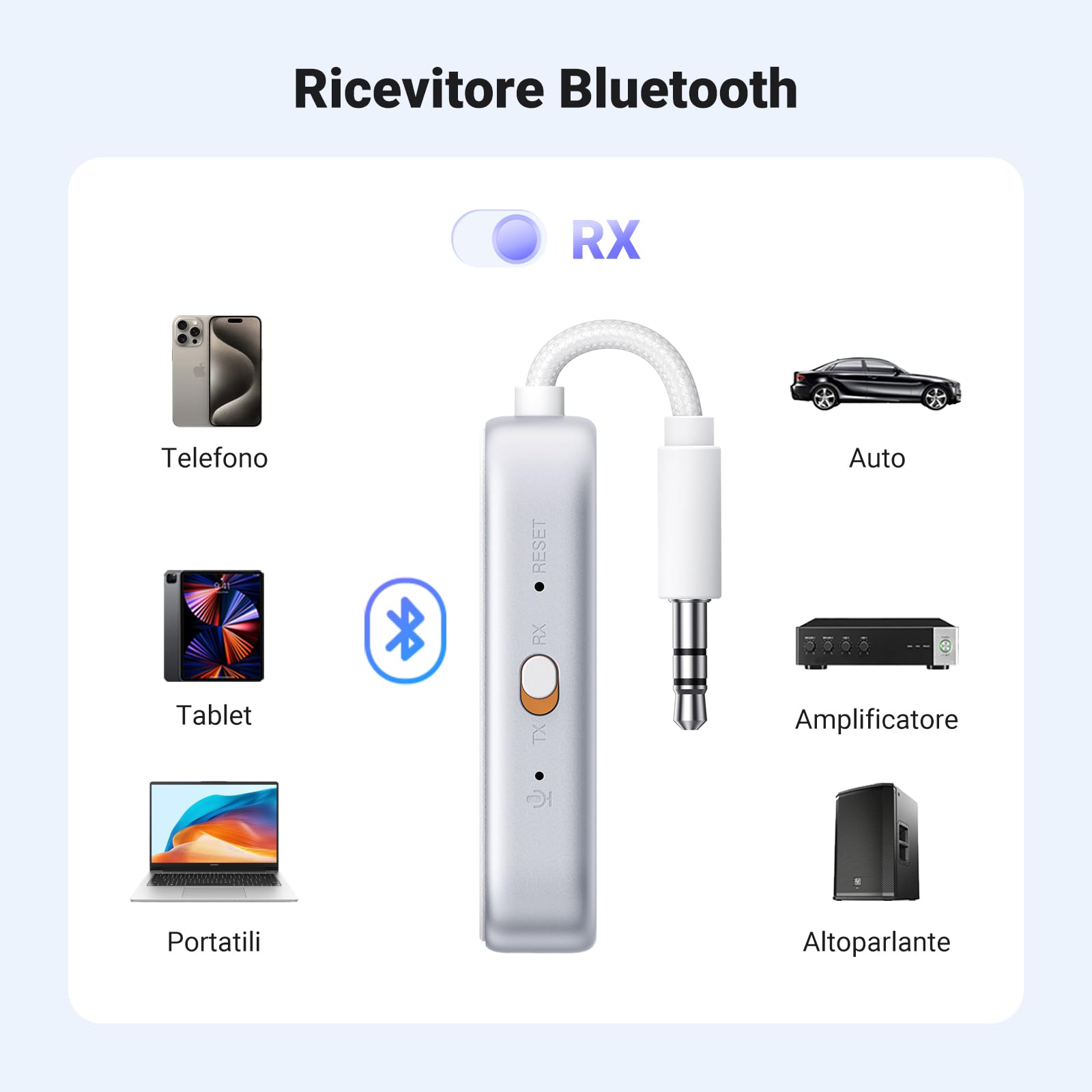 ugreen-trasmettitore-ricevitore-bluetooth-6-0-2-in-1-jack-3-5mm-con-18h-autonomi image 4