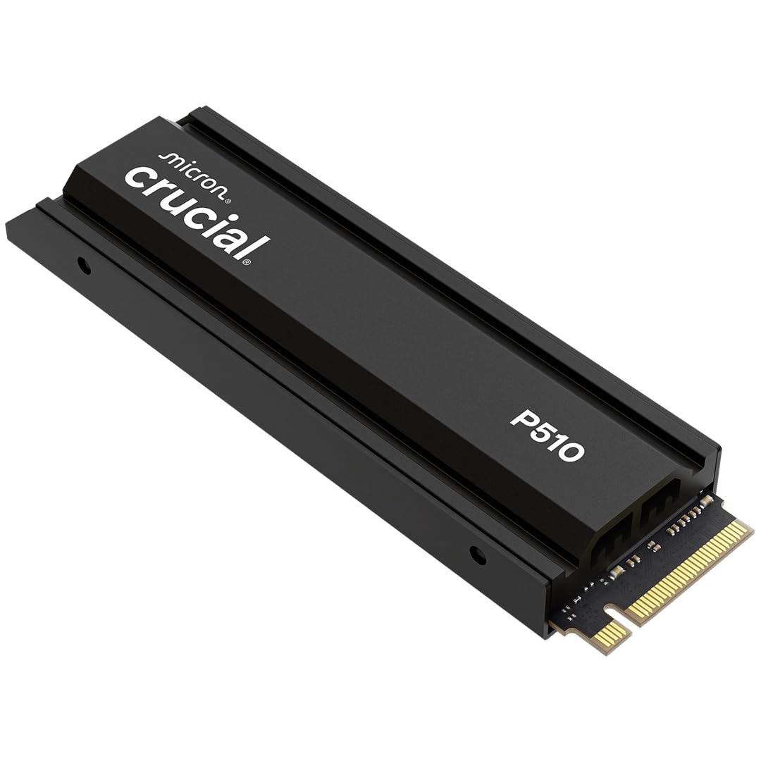 crucial-p510-2tb-ssd-pcie-5-0-gen5-nvme-m-2-con-dissipatore-10000mb-s image 1
