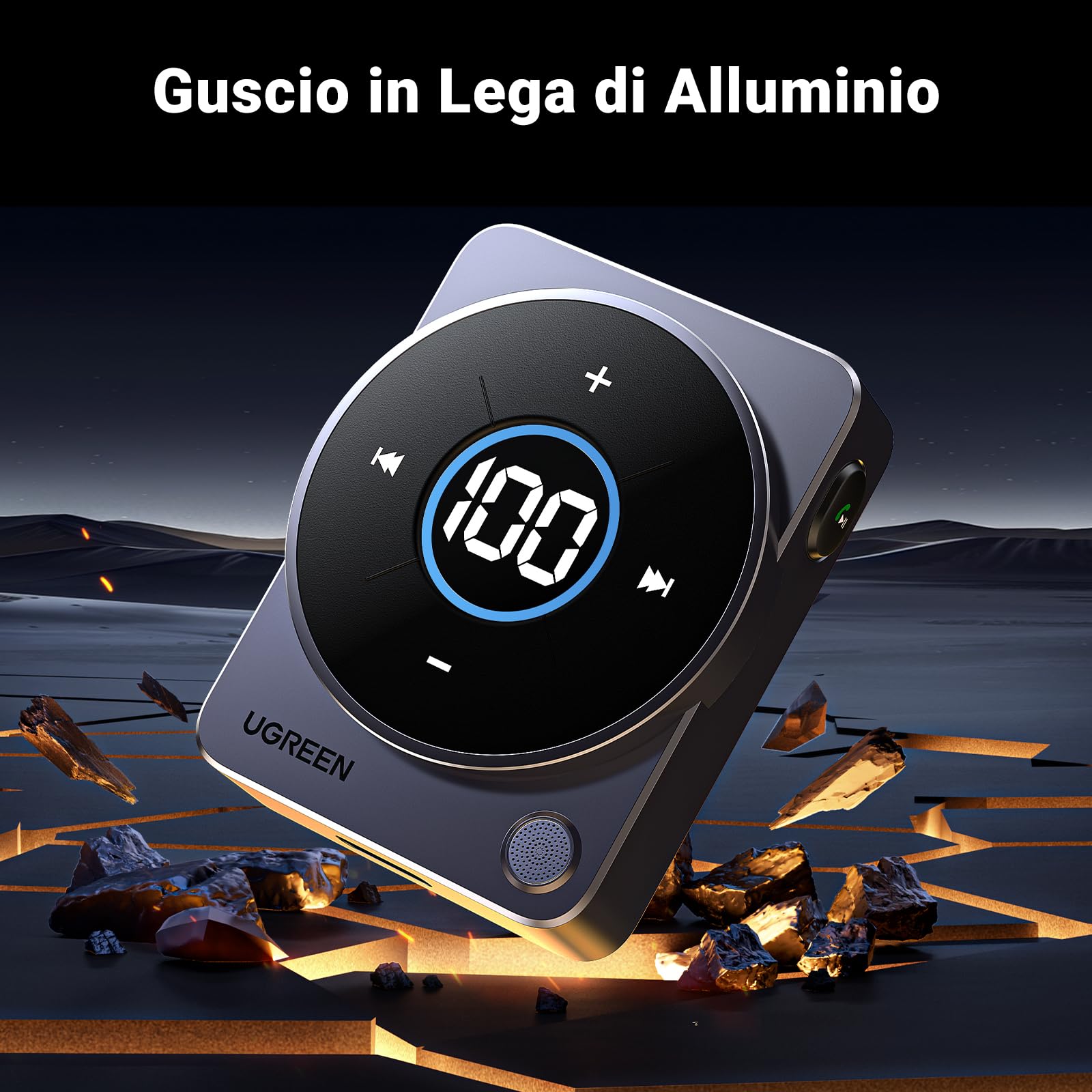 ugreen-ricevitore-bluetooth-5-4-jack-3-5mm-aux-per-auto-con-rgb-e-vivavoce-20-or image 8