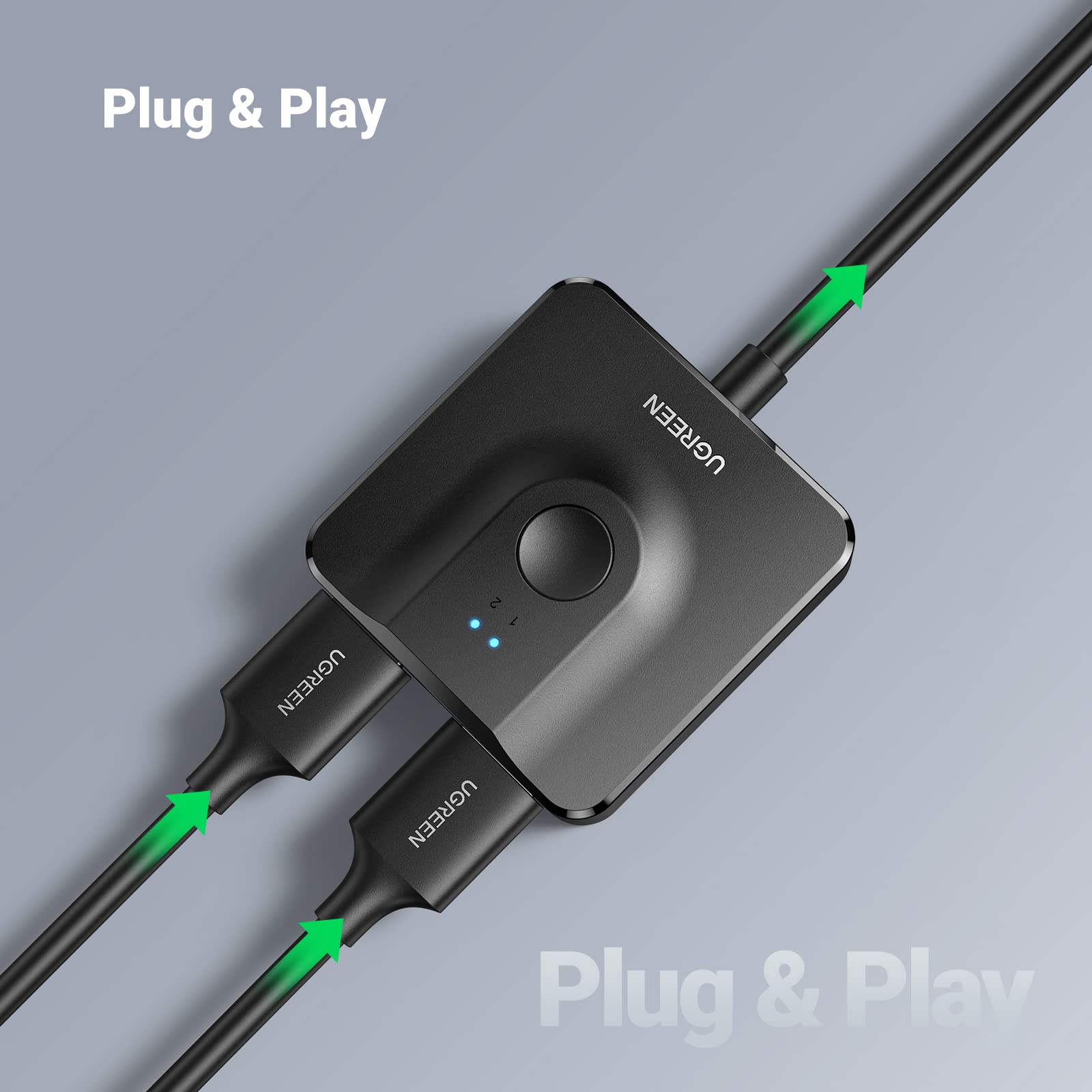 ugreen-switch-hdmi-4k-60hz-bidirezionale-2-in-1-out-con-cavo-1m image 7