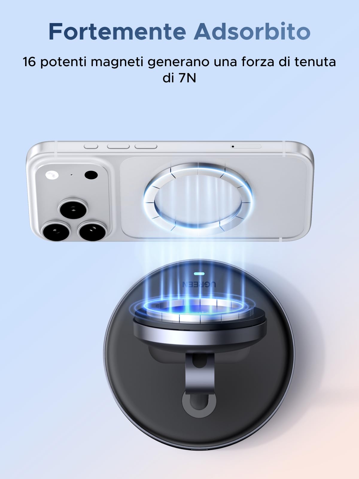 ugreen-zapix-2-in-1-caricatore-wireless-magnetico-qi2-15w-per-iphone-airpods image 8