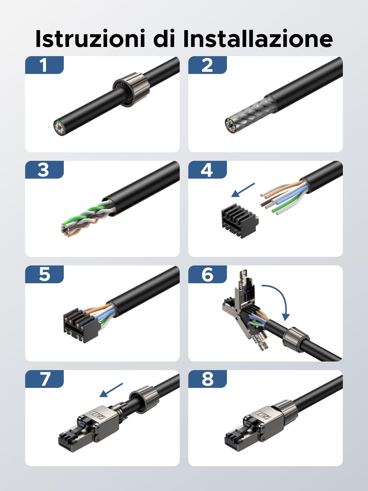 ugreen-connettore-ethernet-cat-7-schermato-spina-rj45-10gbps-poe-confezione-da-4 image 5