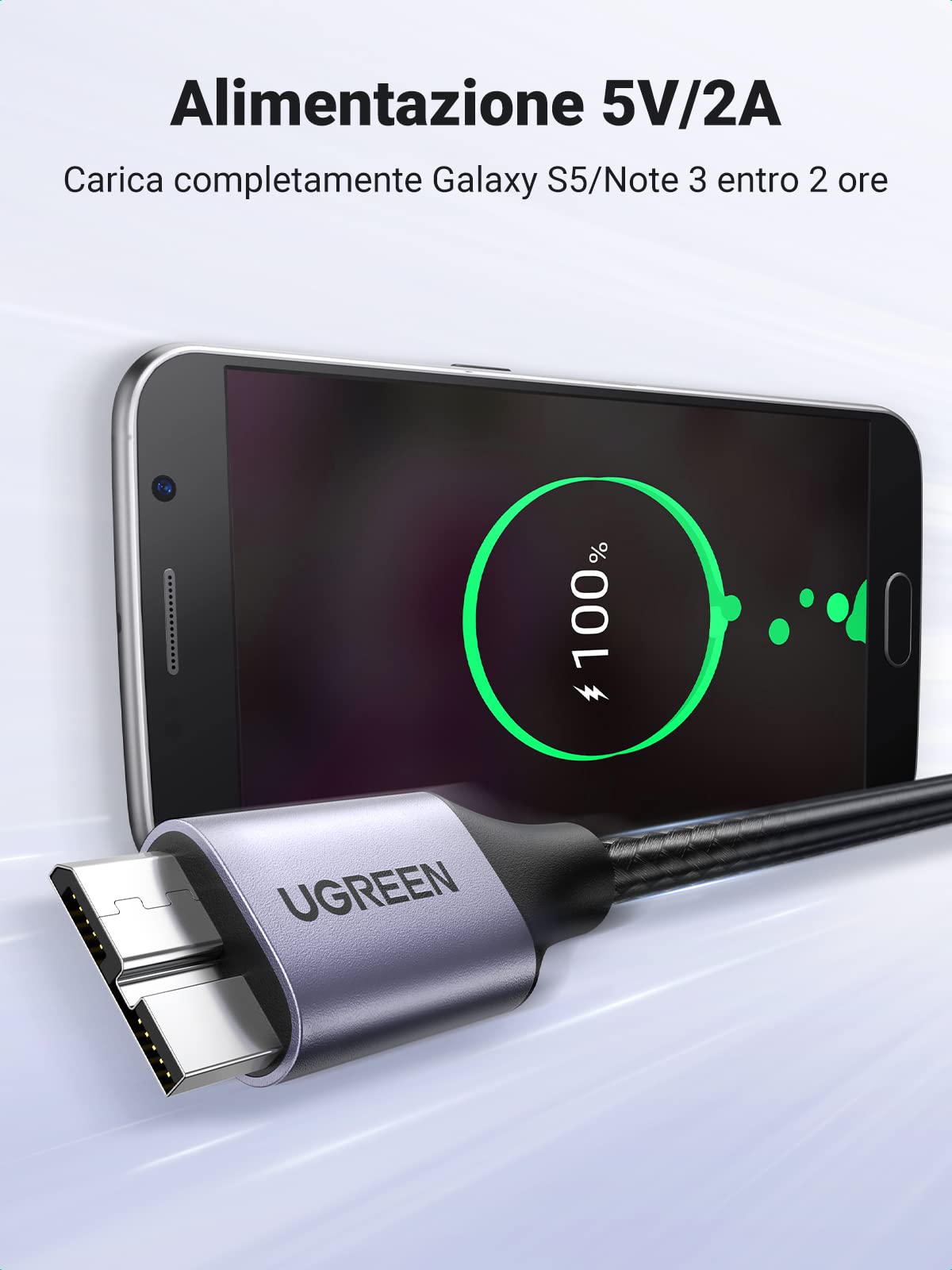 ugreen-cavo-hard-disk-micro-b-a-usb-3-0-a-5gbps-0-5m image 3