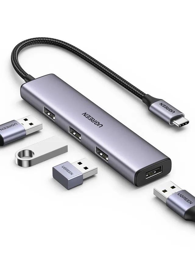 ugreen-hub-usb-c-a-4-porte-usb-3-0-adattatore-multiporta-ultra-sottile-in-allumi image 1
