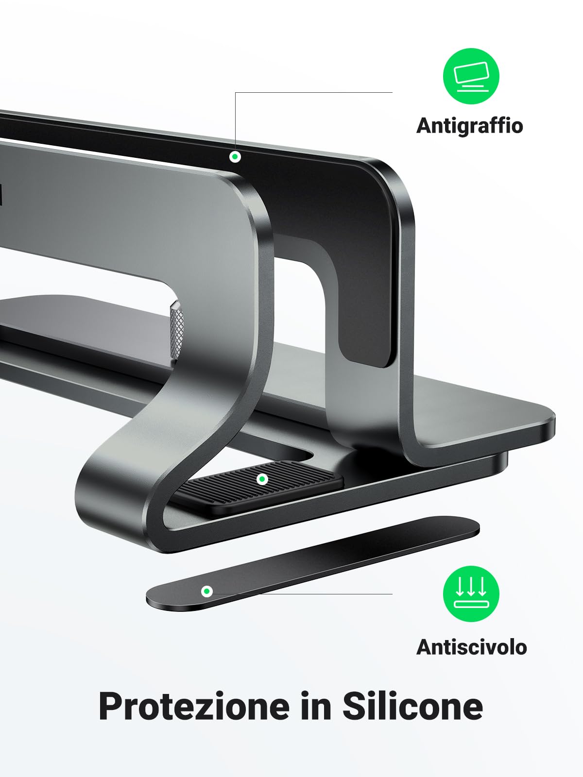 ugreen-supporto-verticale-laptop-alluminio-regolabile-grigio-fino-a-15-6 image 6