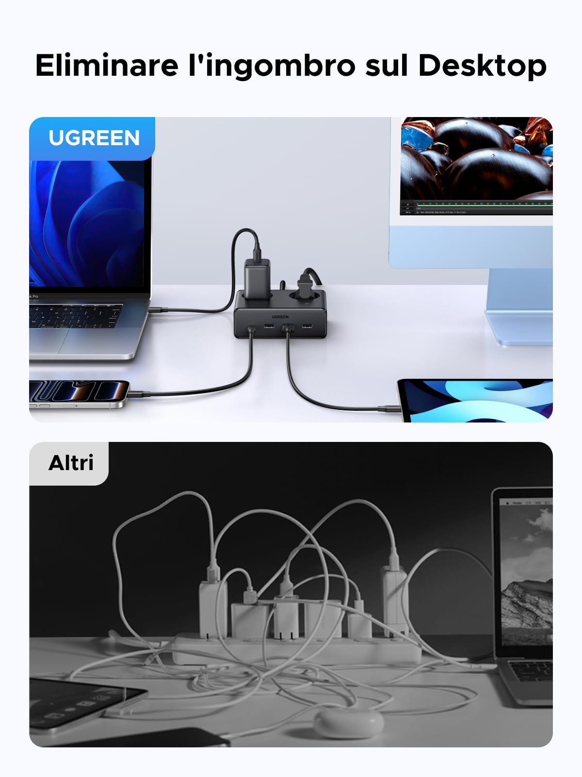 ugreen-6-in-1-ciabatta-multipresa-3680w-2-ac-4-usb-pd-20w-1-5m-nera image 7
