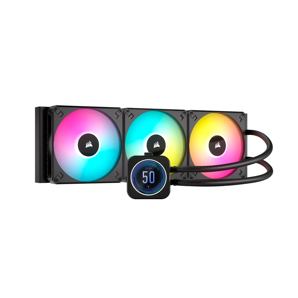 corsair-icue-h170i-elite-lcd-xt-dissipatore-liquido-420-mm-nero image 1