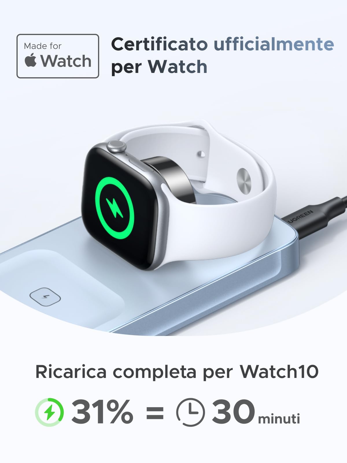 ugreen-magflow-stazione-ricarica-wireless-3in1-qi2-25w-pieghevole image 5