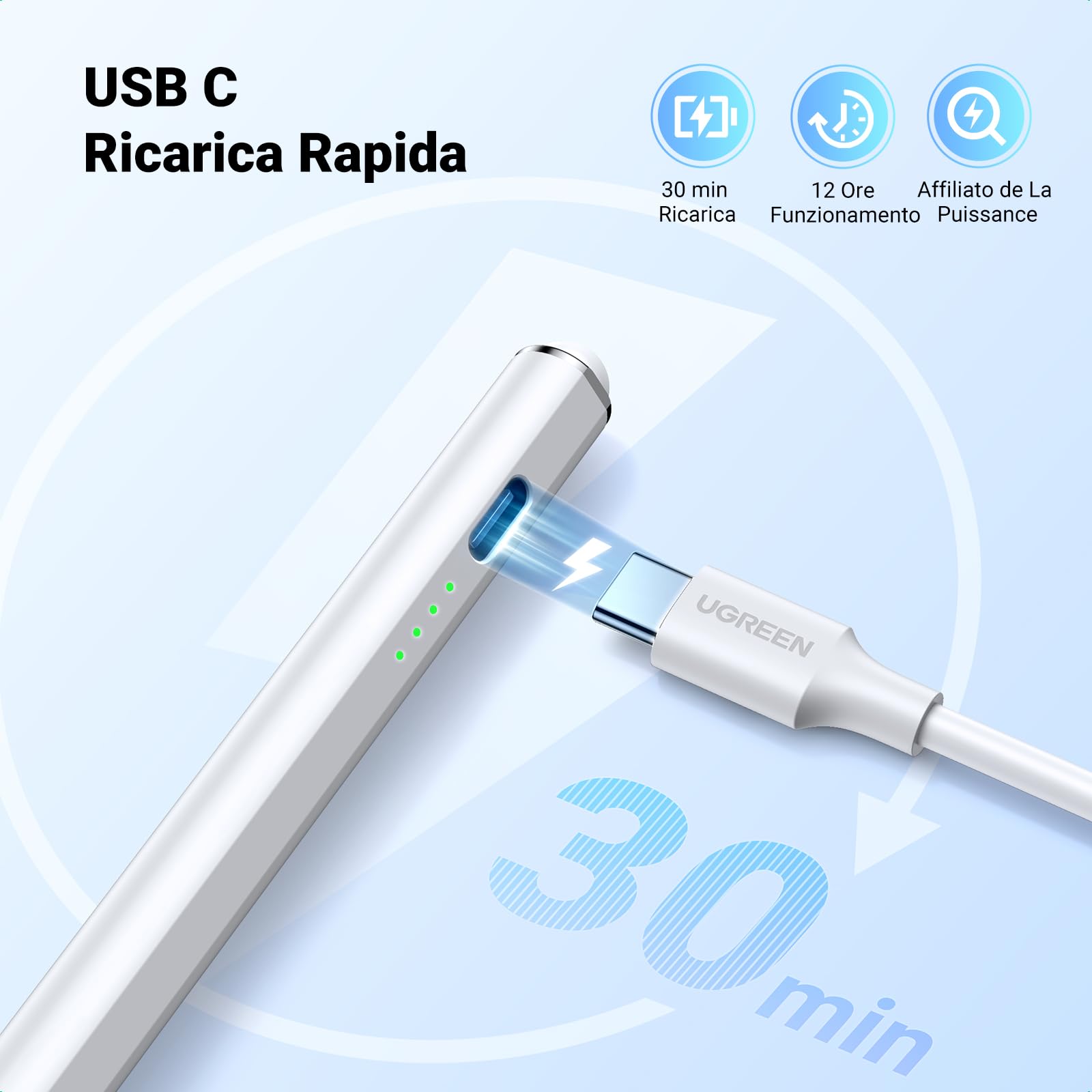 ugreen-penna-stylus-magnetica-per-ipad-con-ricarica-rapida-12h image 4