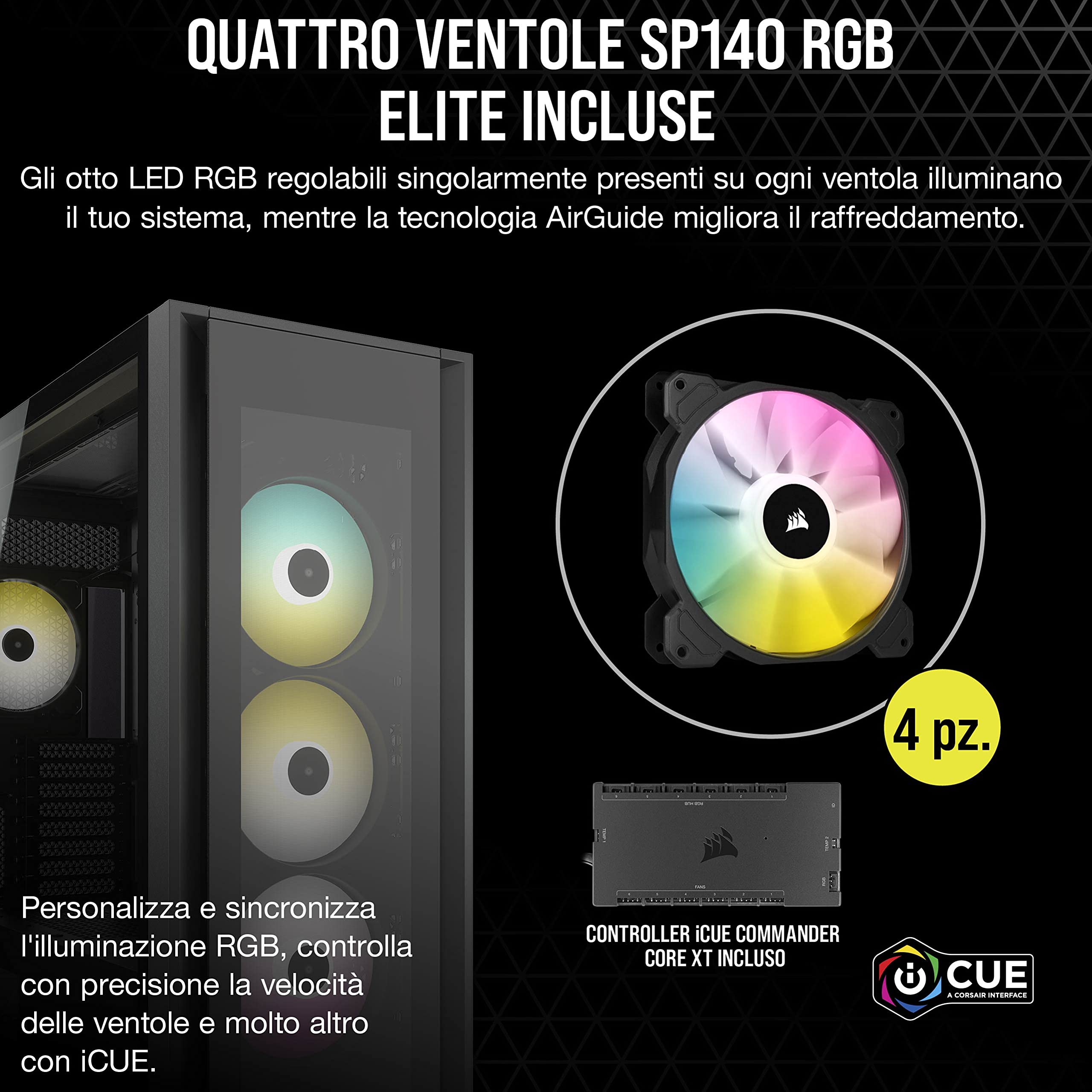 corsair-icue-7000x-rgb-full-tower-atx-con-4-ventole-140-mm-nero image 3