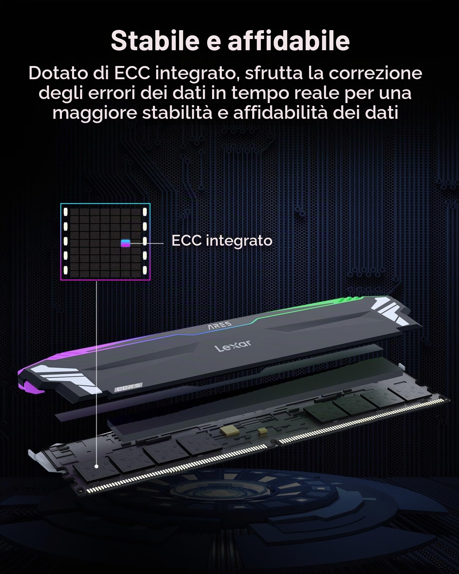 lexar-rgb-ddr5-ram-32gb-kit-2x16gb-6800mhz-cl34-xmp-3-0-amd-expo-1-4v image 7