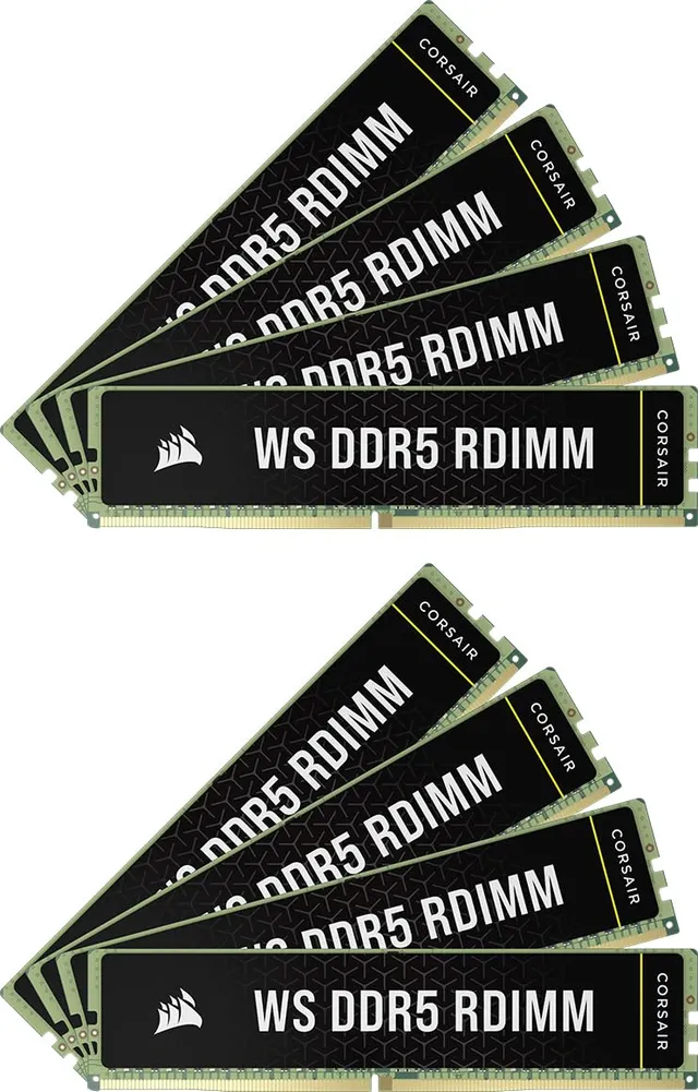 corsair-ws-ddr5-ecc-rdimm-256gb-8x32gb-5600mhz-cl40-amd-expo-intel-xmp-nero image 1